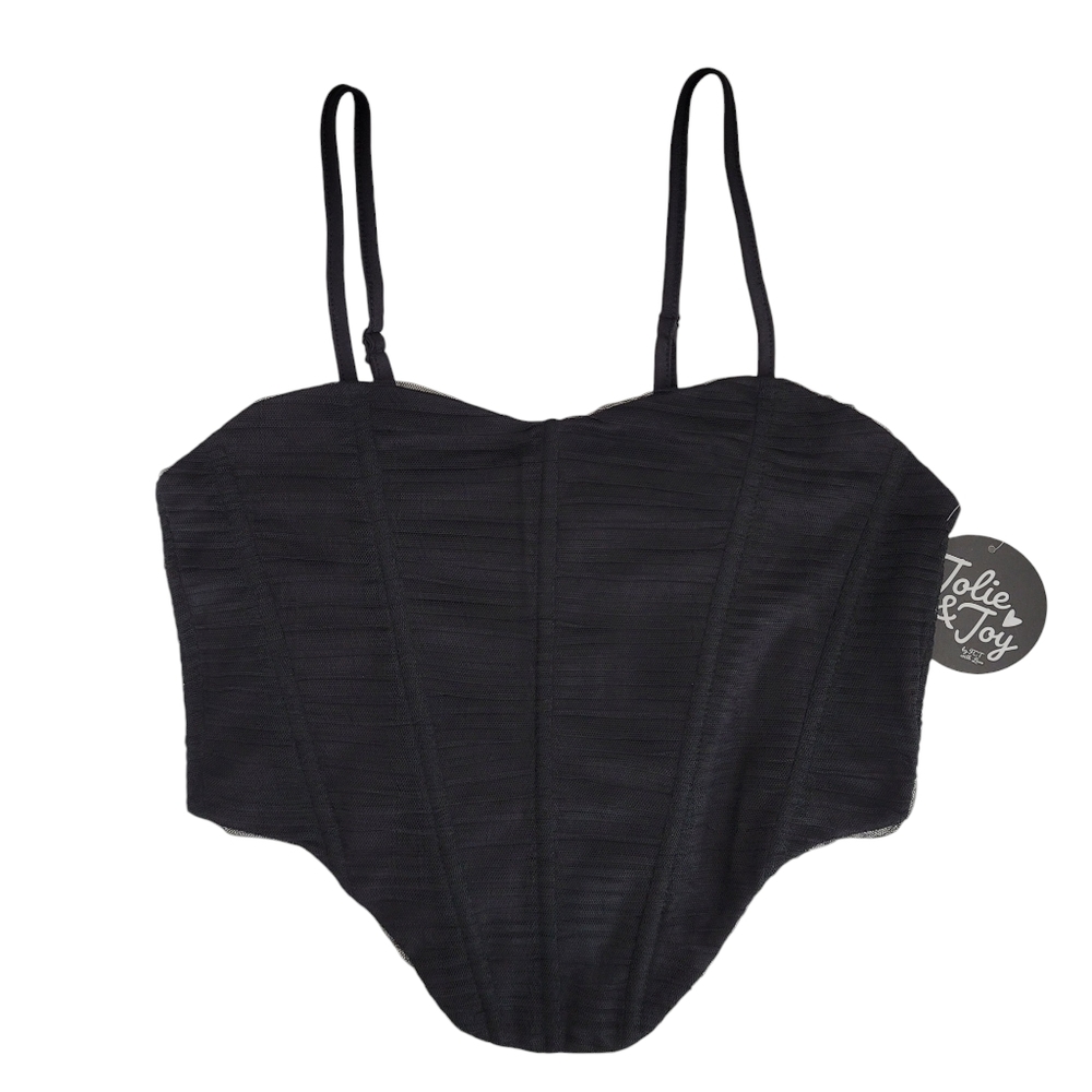 JOLIE & JOY black mesh bustier